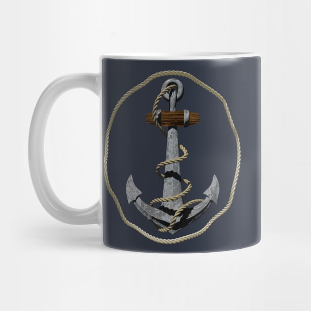 Anchor With Rope by Packrat